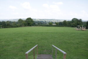 View from the top of the steps in the carpark