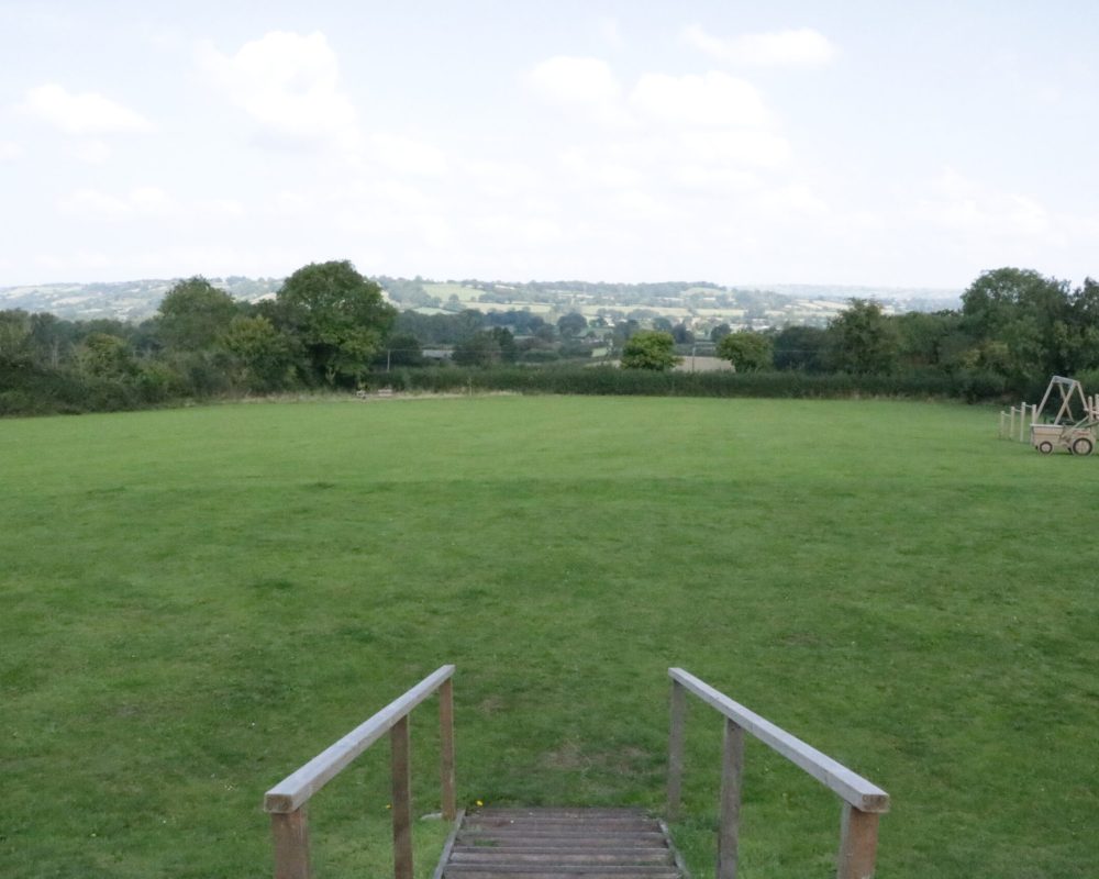 View from the top of the steps in the carpark